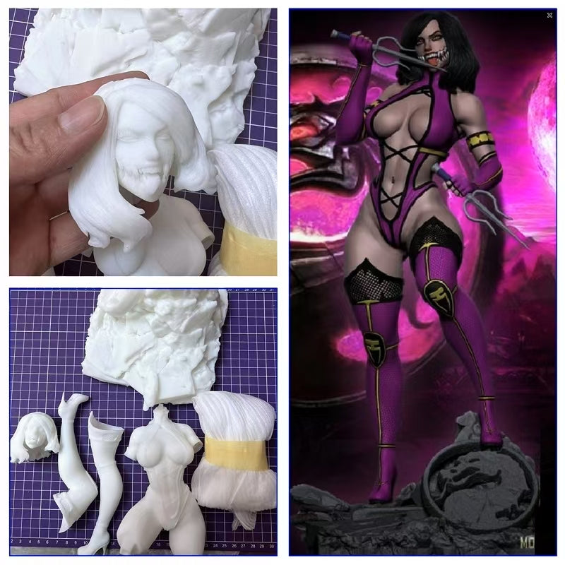 Lindenking MILEENA Mortal Kombat MK Customize Garage Kit Model GK Figure Unpainted Comics Collections
