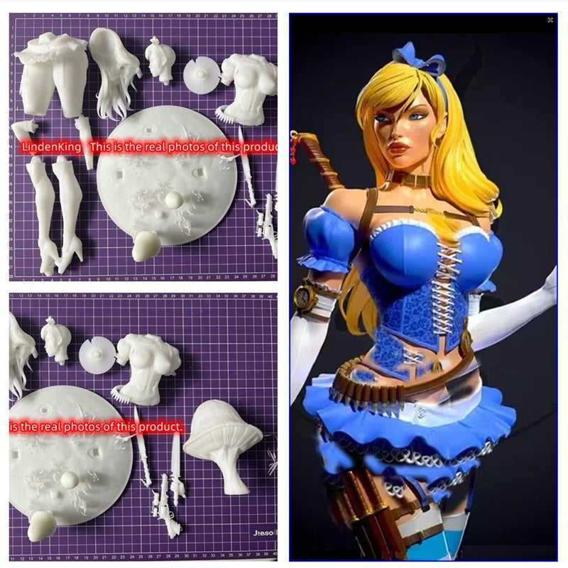 Lindenking Alice in Wonderland Customize Model GK Figure Unpainted Comics Collections