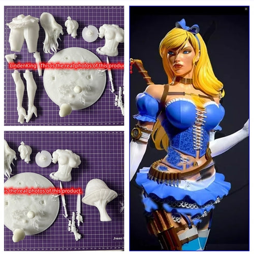 Lindenking Alice in Wonderland Customize Model GK Figure Unpainted Comics Collections
